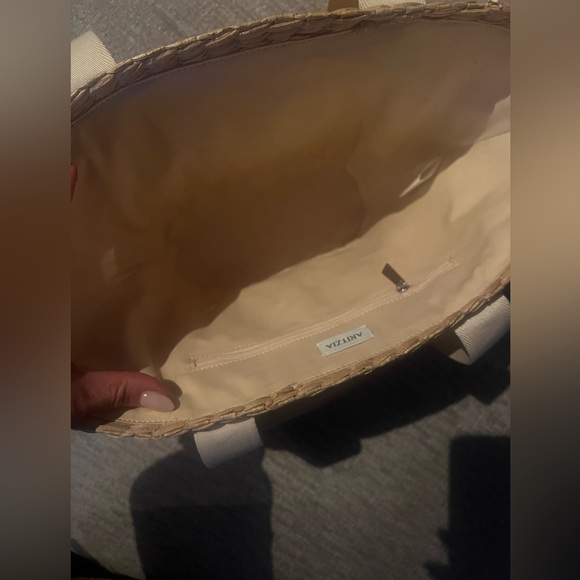 Aritzia Natural Woven Tote - Picture 2 of 2